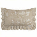 Blanc MariClò Set 2 Copriguanciali con Gale Toile du Borgo Collection in Microfibra Beige 50x80 cm.