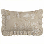 Blanc MariClò Set 2 Copriguanciali con Gale Toile du Borgo Collection in Microfibra Beige 50x80 cm.