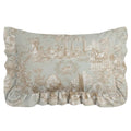 Blanc MariClò Set 2 Copriguanciali con Gale Toile du Borgo Collection in Microfibra Verde Salvia 50x80 cm.