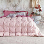 Blanc MariClò Trapunta Matrimoniale Diamante Collection in Poliestere Rosa Antico 260x260 cm.