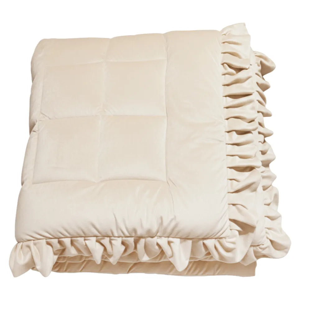 Blanc MariClò Trapunta in Velluto con Gale Diamante Velluto Collection in Microfiber Beige 260x260 cm.