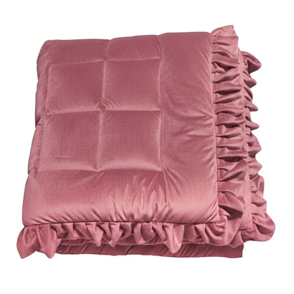 Blanc MariClò Trapunta in Velluto con Gale Diamante Velluto Collection in Microfiber Rosa 260x260 cm.