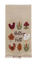 Blanc MariClò Canovaccio Ricamato Hello Fall con Applicazioni Assortito 40x70 cm.