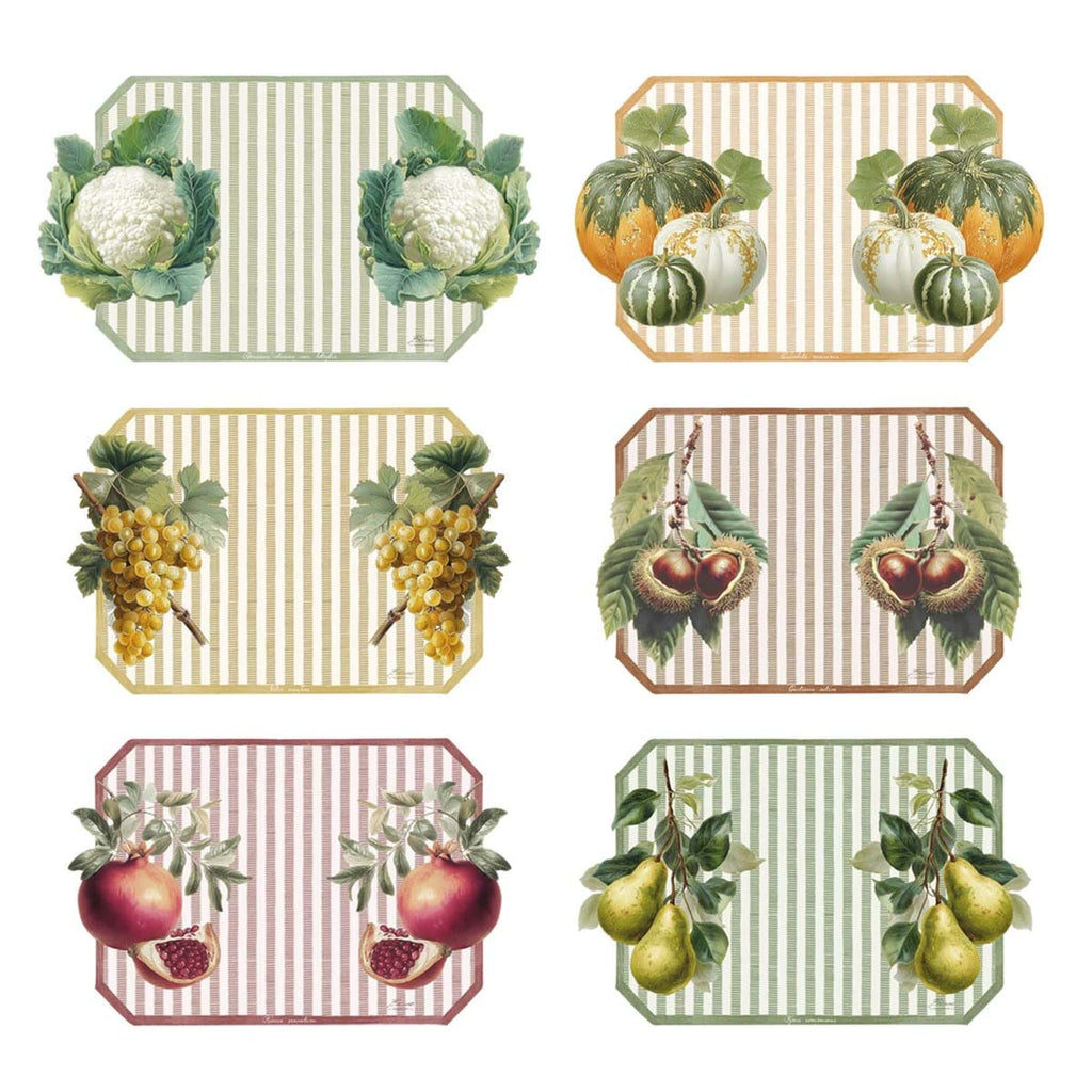 Blanc MariClò Tovaglietta Frutta e Verdura Collection Assortita 54x32 cm.
