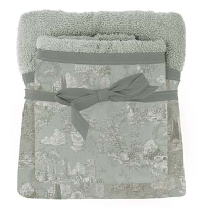 Blanc MariClò Coppia Asciugamani Spugna Toile du Borgo Collection in Cotone Assortito 40x60+60x100 cm.