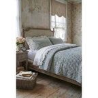 Blanc MariClò Trapunta Fantasia Hiver Fleuri Collection in 100% Poliestere Verde Acqua 260x260 cm.