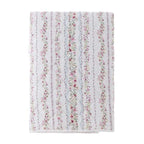 Blanc MariClò Trapunta Fantasia Hiver Fleuri Collection in 100% Poliestere Bianco Righe Floreali 260x260 cm.