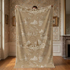 Blanc MariClò Plaid Sherpa Toile du Borgo Collection in Poliestere Beige 140x170 cm.