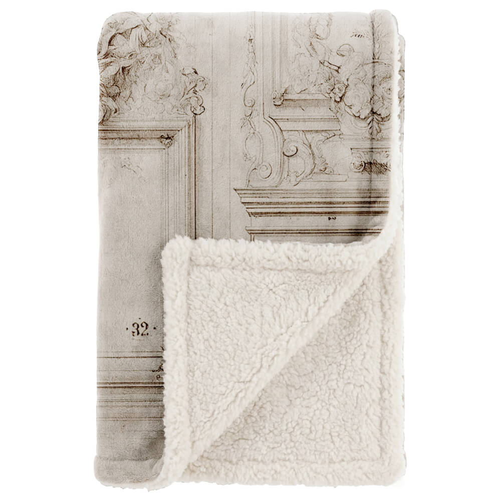 Blanc MariClò Plaid Sherpa Baroque Collection in Poliestere 140x170 cm.