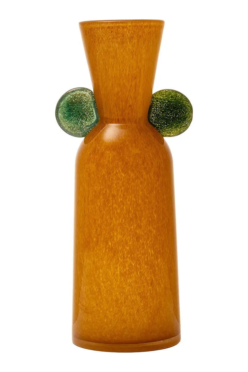 Palais Royal Vaso Decorativo in Vetro Soffiato Arancione H38,5 cm.