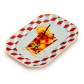 Palais Royal Vassoietto Svuotatasche Porcellana Iniziale L con Ricetta Cocktail Long Island 8x12 cm.