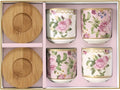 Easy Life Set 4 Tazzine da Caffè Chant des Roses Collection in Porcellana