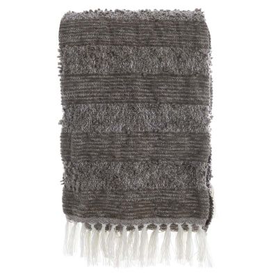 Blanc MariClò Plaid Bouclé Natural Soul Color Fango 125x150 cm.