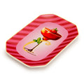 Palais Royal Vassoietto Svuotatasche Porcellana Iniziale C con Ricetta Cocktail Cosmopolitan 8x12 cm.