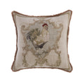 Cuscino con Ricamo e Frange Coco Colection 45x45 cm.