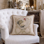 Cuscino con Ricamo e Frange Coco Colection 45x45 cm.