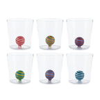 Henriette Bicchiere in Vetro Borosilicato Treasure Collection Sphere con Sfera Bianca e Rosso 300 ml.