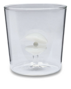 Henriette Bicchiere in Vetro Borosilicato Treasure Collection Deep Sea con Conchiglia e Perla 300 ml.