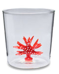 Henriette Bicchiere in Vetro Borosilicato Treasure Collection Deep Sea con Corallo Rosso 300 ml.