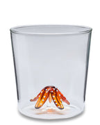 Henriette Bicchiere in Vetro Borosilicato Treasure Collection Deep Sea con Stella Marina Ambra 300 ml.