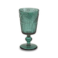 Set 6 Calici in Vetro Colorato Henriette Collection 270 ml. Verde Scuro