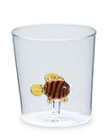 Henriette Bicchiere in Vetro Borosilicato Treasure Collection Rainbow Fish con Pesce e Pinne Ambra 300 ml.