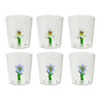 Henriette Bicchiere in Vetro Borosilicato Treasure Collection Flowers con Fiore 300 ml.