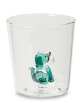 Henriette Bicchiere in Vetro Borosilicato Treasure Collection Dog con Cane Verde 300 ml.