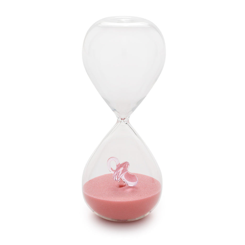 Henriette Clessidra Bimba in Vetro Borosilicato Sabbia Rosa ø 6,5x16 cm.