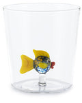 Henriette Bicchiere in Vetro Borosilicato Treasure Collection Clown Fish con Pesce e Pinne Gialle 300 ml.