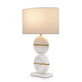 Lampada in Metallo e Marmo con Paralume Decò Collection