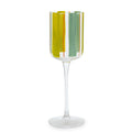 Set 6 Calici in Vetro Dipinti a Mano Good Vibes Collection 270 ml.