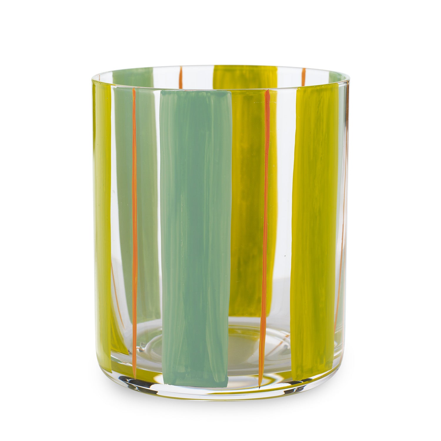 Set 6 Bicchieri in Vetro Dipinti a Mano Good Vibes Collection 310 ml.