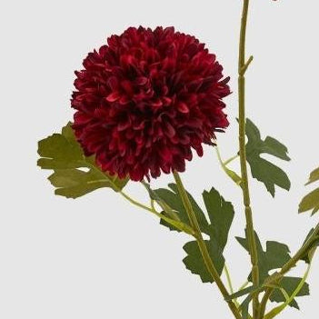 EDG Enzo De Gasperi Dalia Ponpon Bliss Ramo x3 Burgundy H 65 cm.
