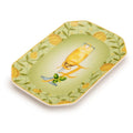 Palais Royal Vassoietto Svuotatasche Porcellana Iniziale F con Ricetta Cocktail French 75 8x12 cm.