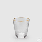 EDG Enzo De Gasperi Set 6 Bicchieri Goldrim in Vetro H10 Ø9 cm. — 350 ml