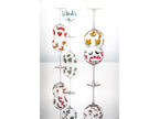 Livellara Milano Set 2 Calice Fragola Frutta Fresca Collection in Vetro Dipinto a Mano H20 Ø10 cm. 600ml