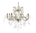 Blanc MariClò Lampadario Luce di Taglio Collection in Metallo Vetro Cristallo 8 Luci E14 75x75x65 cm.