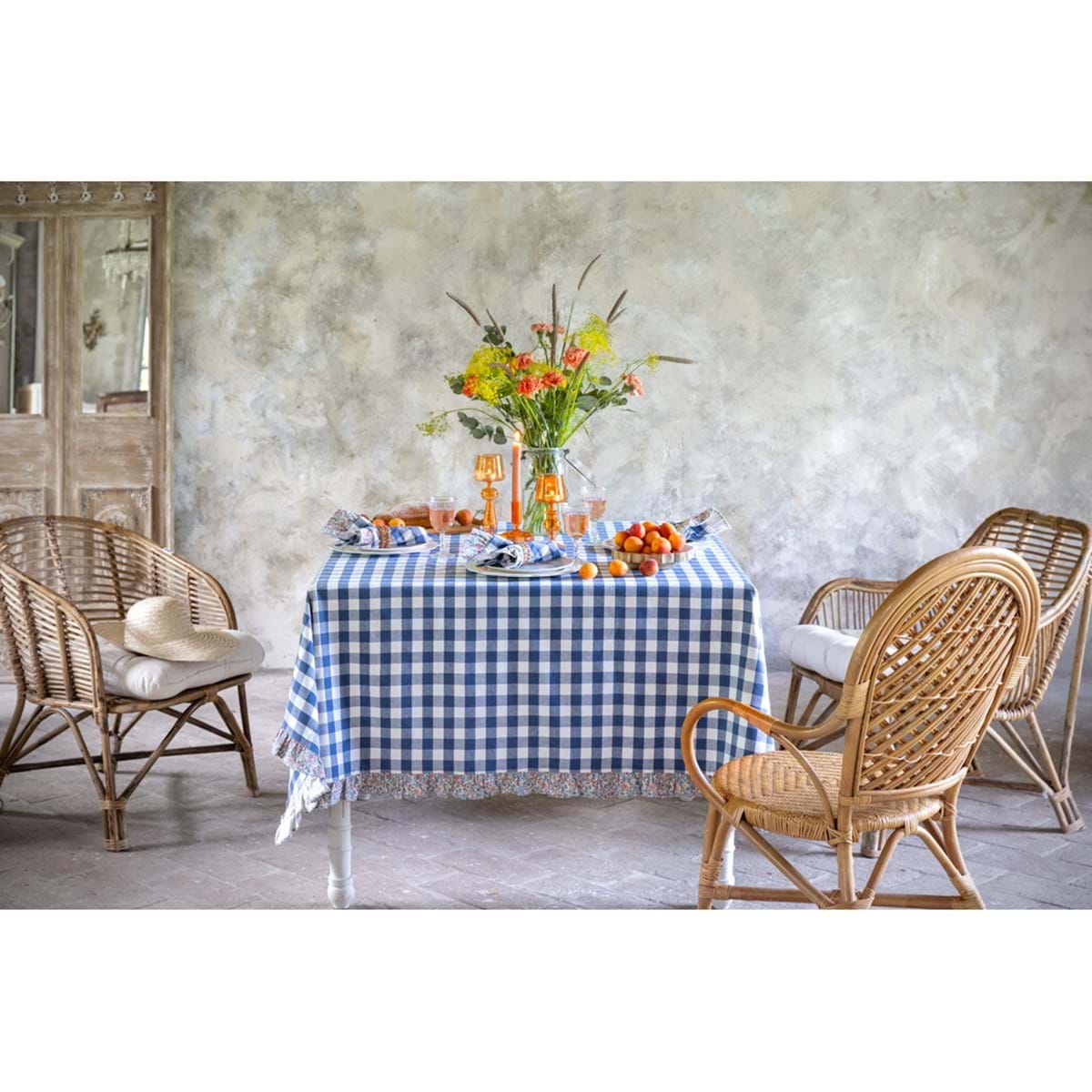 Blanc MariClò Tovaglia Linda Collection in Cotone Vichy 160x190 cm.