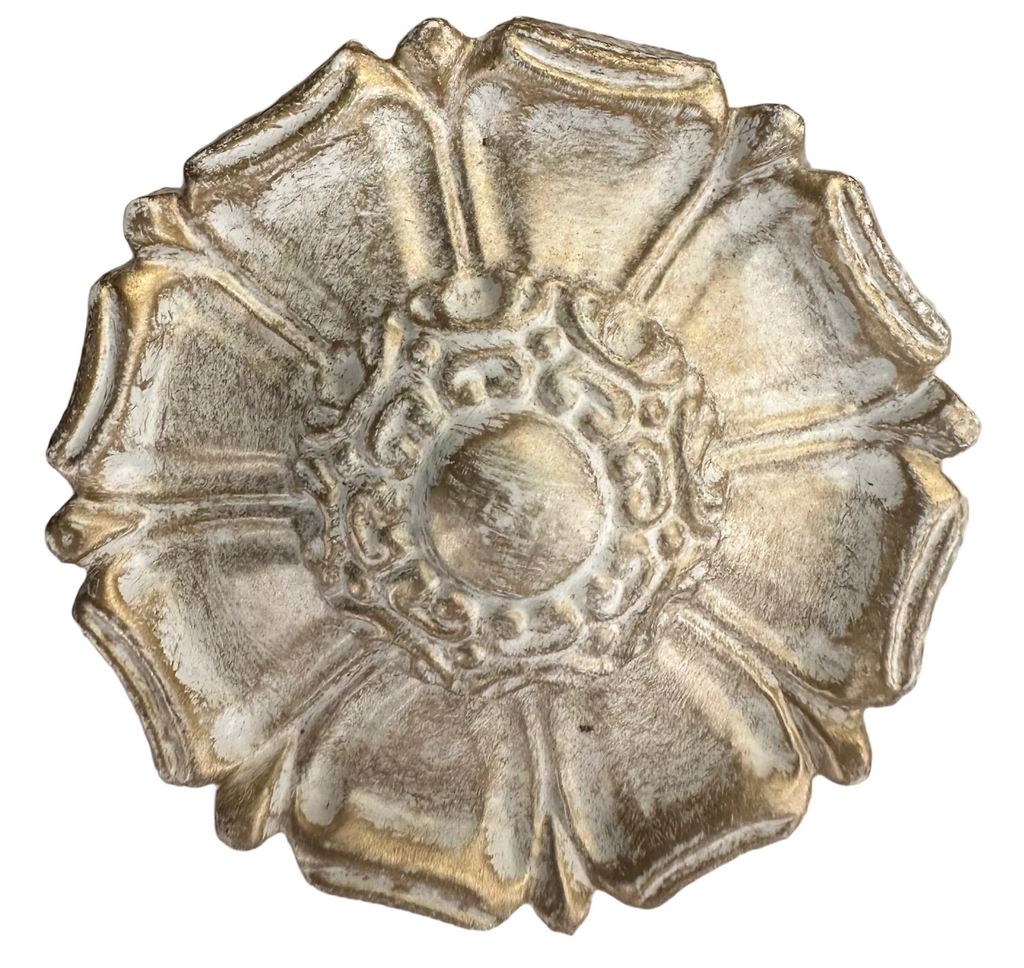 Blanc MariClò Gancio Fermatenda da Muro in Metallo Avorio e Oro 8x12 cm.