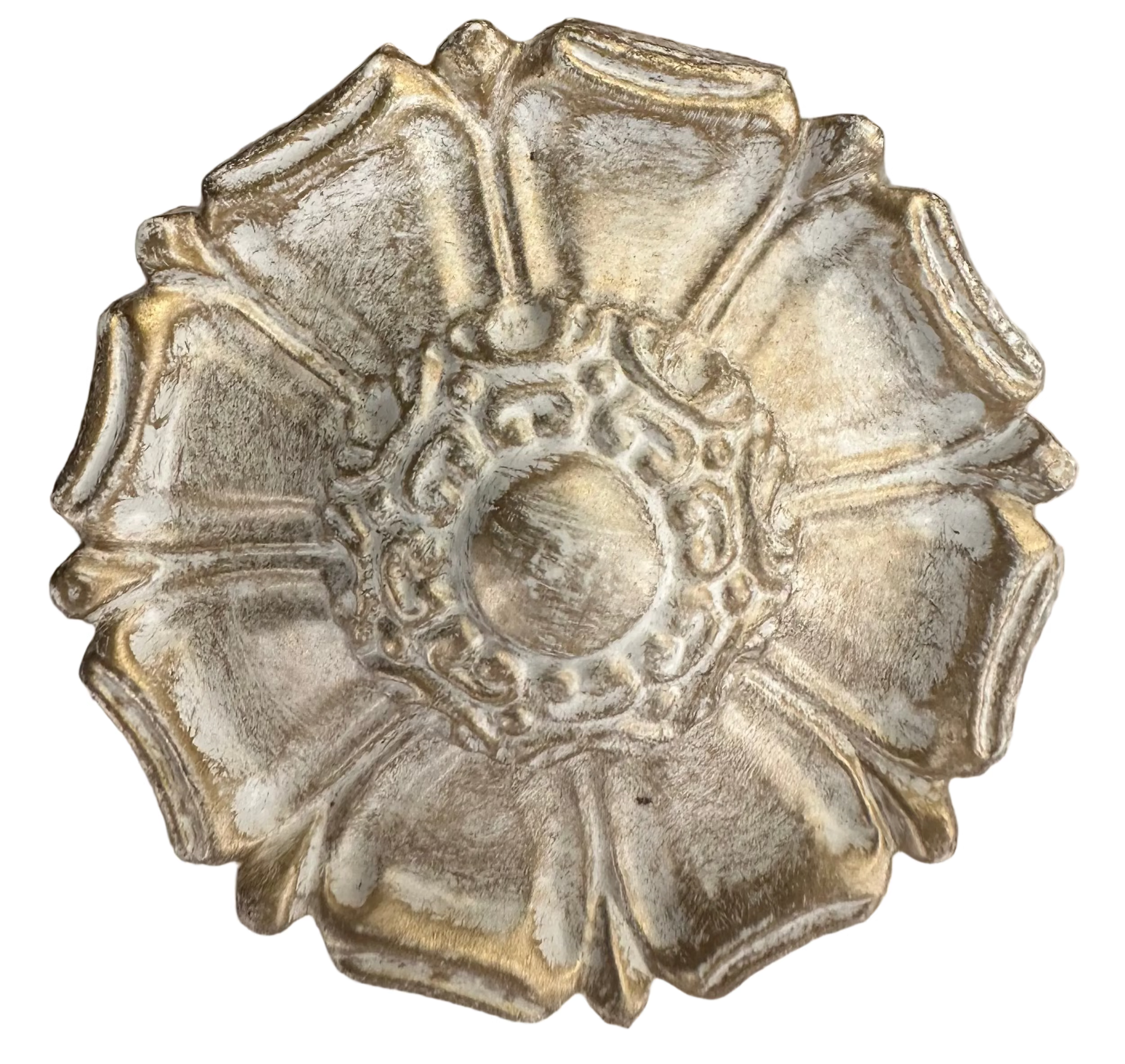 Blanc MariClò Gancio Fermatenda da Muro in Metallo Avorio e Oro 8x12 cm.