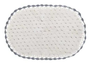 Blanc MariClò Tappeto Ovale My Soft Dream Collection in Cotone con Bordo Crochet Panna 55x85 cm.