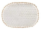 Blanc MariClò Tappeto Ovale My Soft Dream Collection in Cotone con Bordo Crochet Biscotto 55x85 cm.