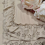 Blanc MariClò Trapunta Matrimoniale con Gala Acquerello di Sangallo Collection in Microfibra Beige 260x260 cm.