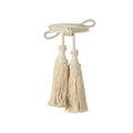 Blanc MariClò Fermatenda Doppia Nappa L'Arte di Nacchi Cotone Avorio H. 21 cm. Corda 58 cm.