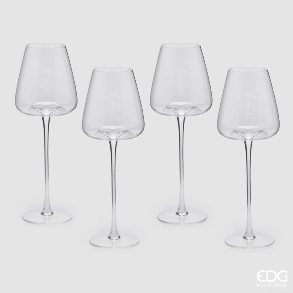 EDG Enzo De Gasperi Set 4 Calici Grace in Vetro H26 Ø10 cm. — 500 ml