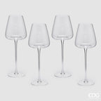 EDG Enzo De Gasperi Set 4 Calici Grace in Vetro H26 Ø10 cm. — 500 ml