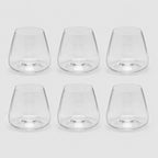 EDG Enzo De Gasperi Set 6 Bicchieri Grace Tumbler in Vetro H9 Ø10 cm. — 500 ml