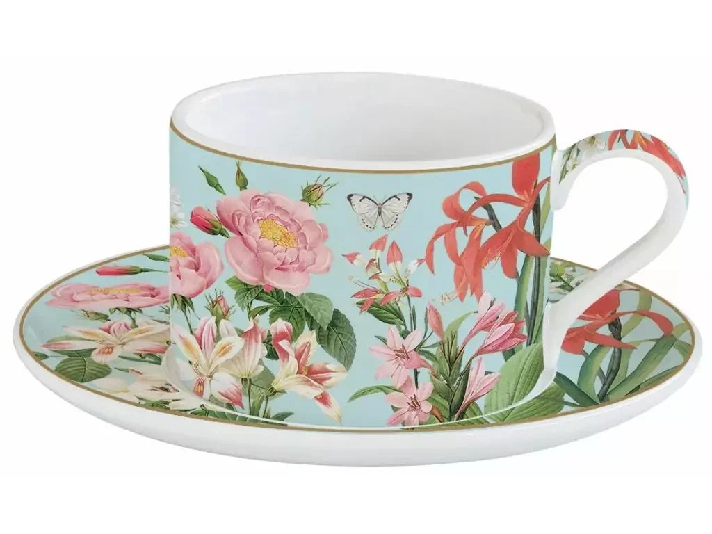Easy Life Tazza con Piattino Botanic Garden Collection in Porcellana 240 ml.