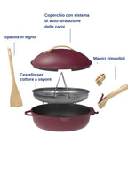 Cookut La Favolosa Padella 8 in 1 Cookut Collection Rosso
